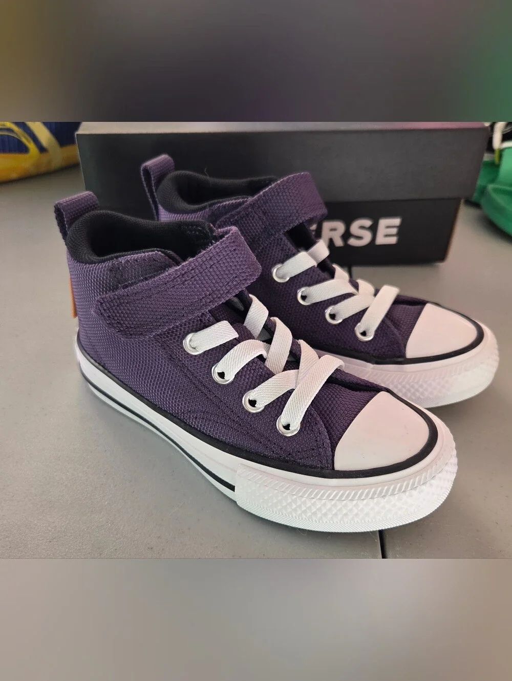 Converse Purple Canvas High-Top Toddler Sneakers Size 10.5